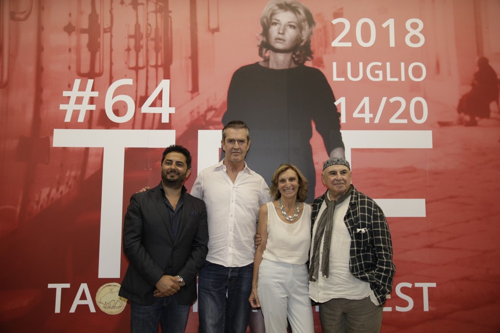 Taormina Film Fest 20 Luglio 2018 Gianvito Casadonte Rupert Everett Silvia Bizio e Maurizio Millenotti