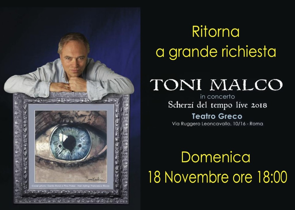 TONI MALCO locandina concerto 18 NOVEMBRE