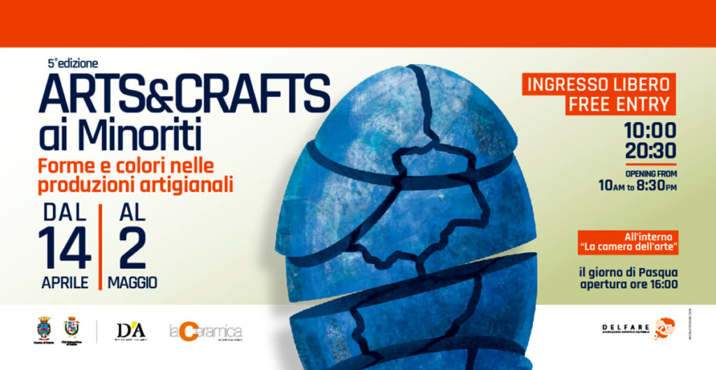 Palazzo Minoriti: dal 14 aprile al 2 maggio Mostra ARTS & CRAFTS