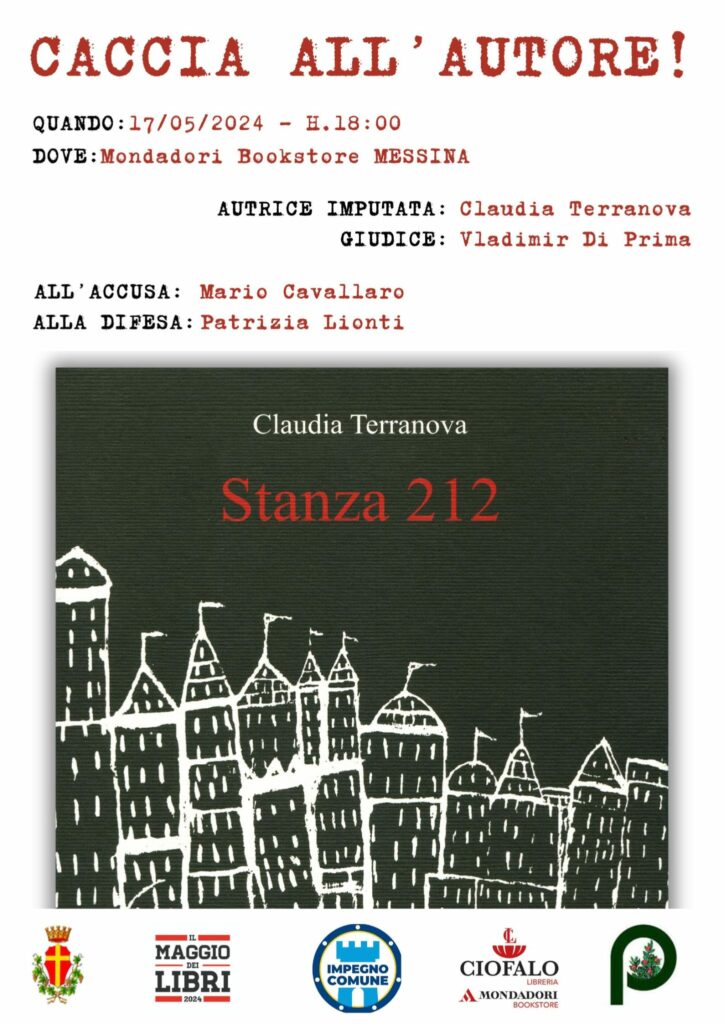 Claudia Terranova  presenta il suo nuovo libro “Stanza 212”