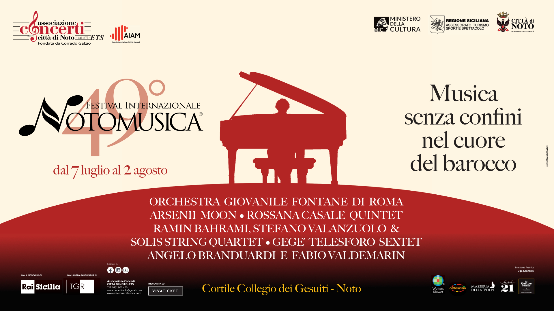 Torna il Festival Internazionale Notomusica: musica classica e jazz nel cuore del barocco