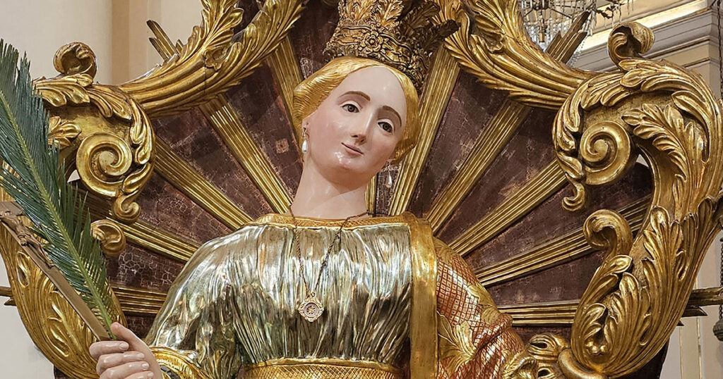 Ad Aci San Filippo (CT) inaugurazione e benedizione della statua restaurata di Santa Venera