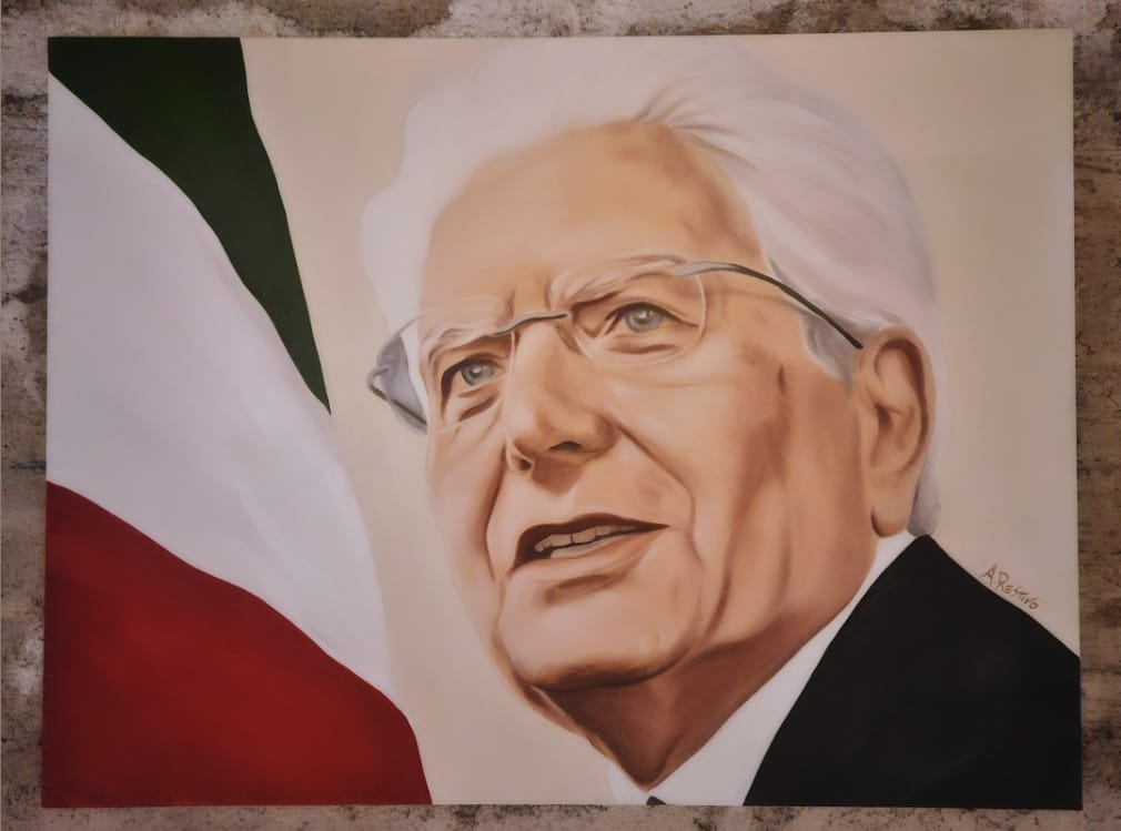 I ringraziamenti del Presidente Mattarella ritratto dalla super star dell’arte italiana, Alfonso Restivo